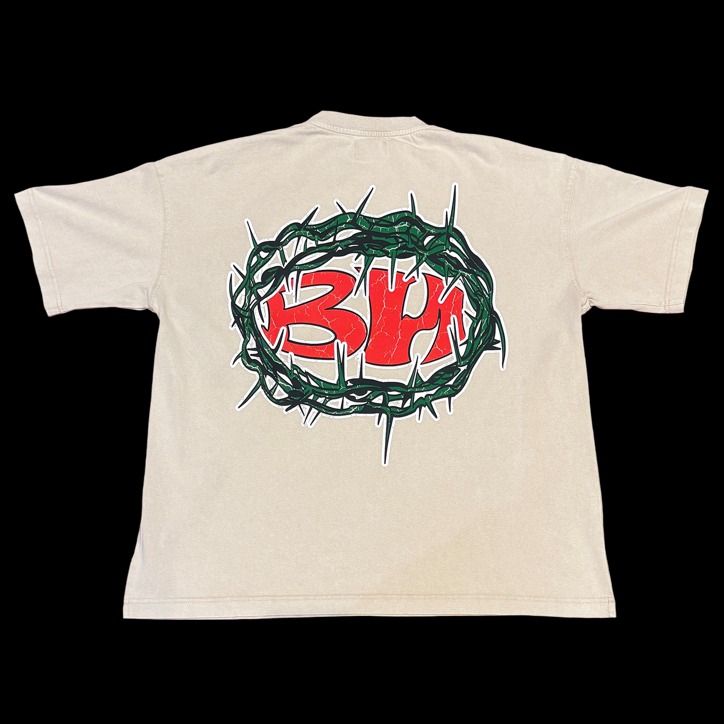 - CREAM BH THORN TEE -