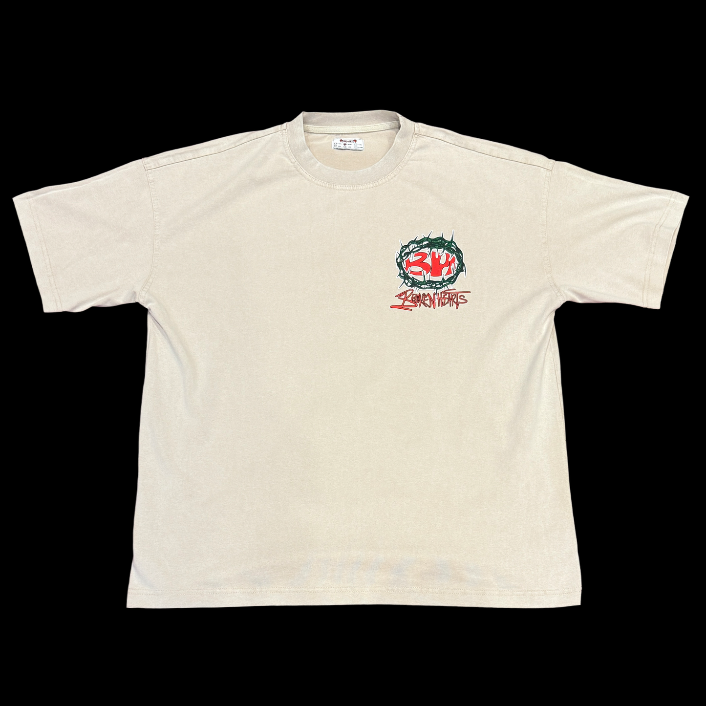 - CREAM BH THORN TEE -